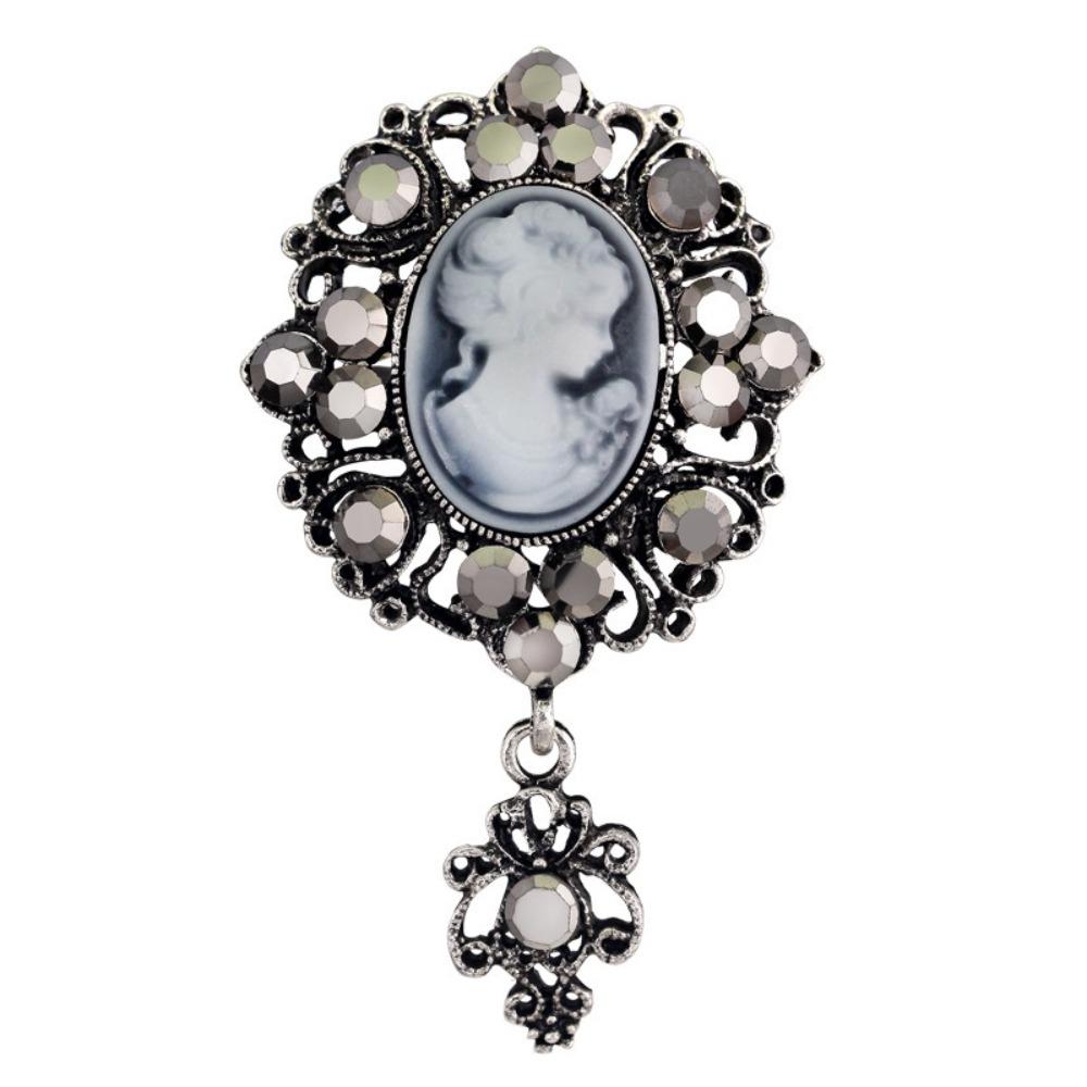 Head Design Crystal Rhinestones Brooches Crystal Rhinestones Gothic Brooches Women s Accessories 01