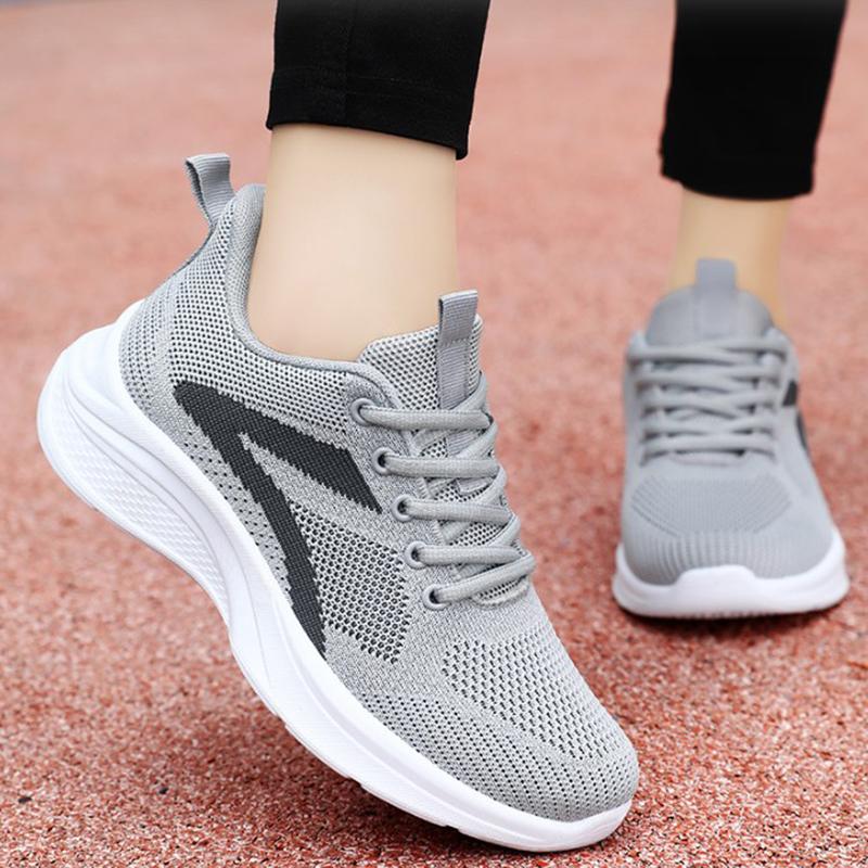 Women Casual Sport Shoes Breathable Lightweight Sneakers Outdoor Mesh Black Running Shoes Athletic Jogging Tenis Walking Shoes