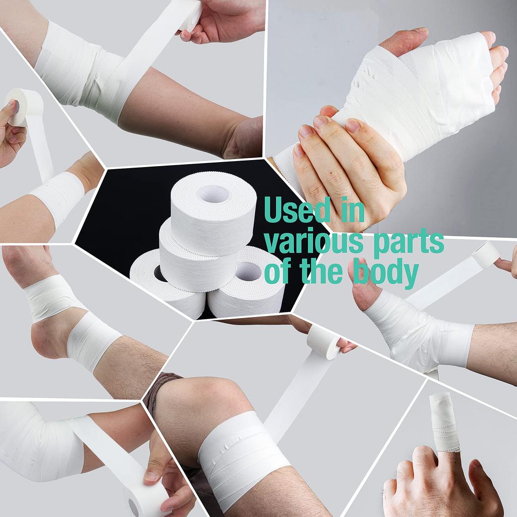 1 rotolo di nastro sportivo, nastro professionale per allenatore atletico, nastro per la cura dello sport, nastro per fasciatura sportiva come fascia di pronto soccorso per lesioni