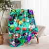 1pc Blanket Inanimate Insanity Print Design, Lightweight Blanket for Sofa, Bed- Soft &Warm, Gift for All Seasons like Christmas, Halloween