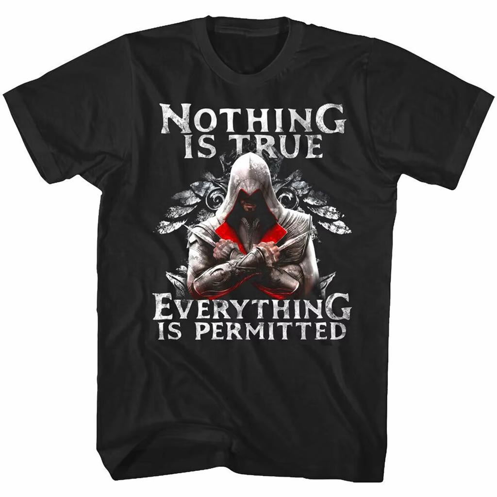 2026 gamerelated quote featuring the Assassin theme Printed Tshirt Nothing is absolutely correct everything is permissible