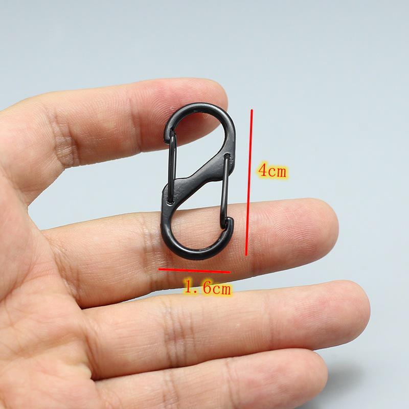 Alloy Figure-8 Carabiner Keychain: Multi-functional Backpack Hook & S-Buckle Connector