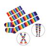 Colorful Rainbow Stockings Cute Thigh Over Knee Dance Socks Striped Arm Warmer Gloves Christmas Gifts Cosplay Costume