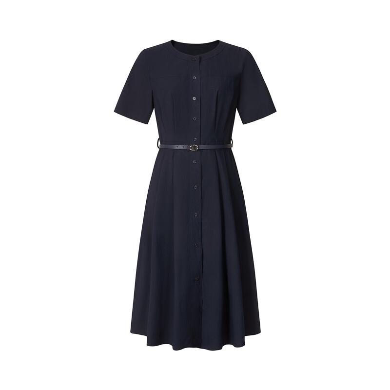 JUZUI Elegant Commuter Single-Breasted Dress