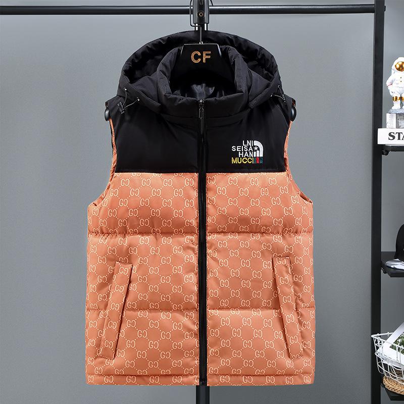 

Большой размер мужской жилет зимний новый хлопковый плечевой тренд повседневный пуховик хлопковый цветной жилет хлопковый мужской 5XL оранжевый