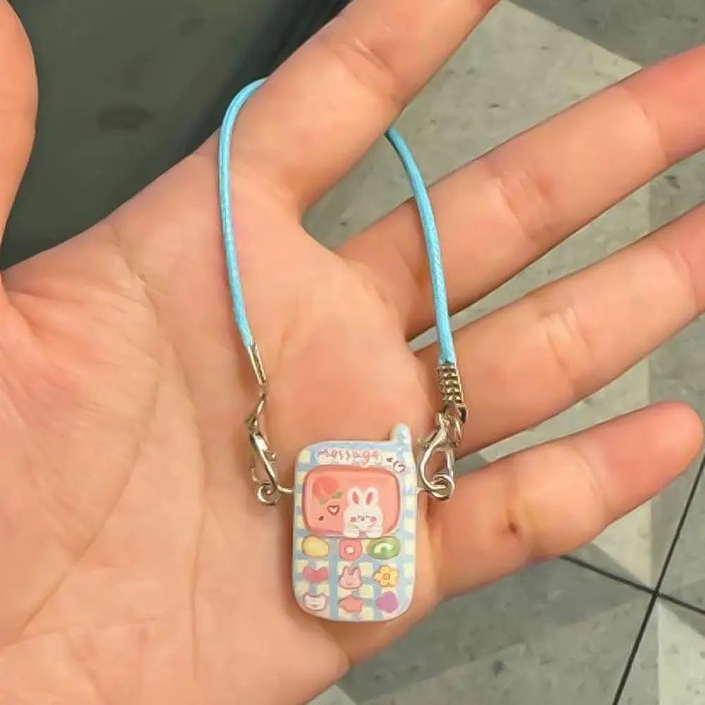 Doll Mini Pendant Model Cartoon Cute Little Mini Mobile Phone Ornament for 15-17cm Labubu Cartoon Pendant Sweet Couple Gift