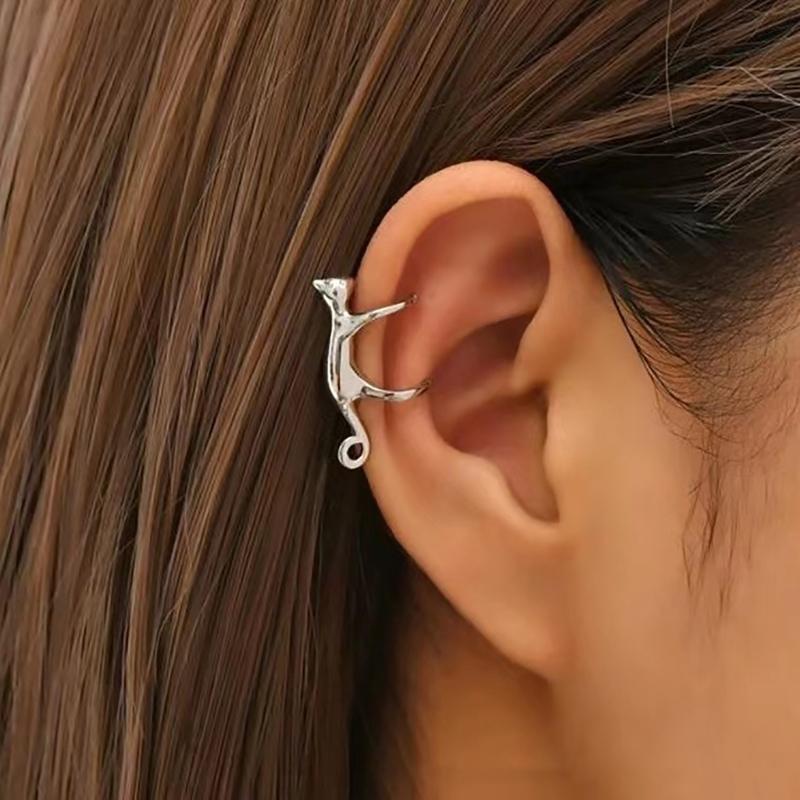 Elegant Cuff Earrings Chic Ear Jewelry Ear Clip Cat Earrings Ear Bone Clip Earrings Ear Cuff for Various Occasion