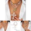 Style Layered Cross Pendant Necklace With Rhinestone Embellishments For Women