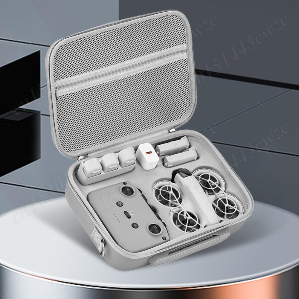 Carrying Case for DJI Neo & Drone Storage Bag Travel Case PU Leather Portable Handbag Wear-Resistant Portable Shoulder Bag
