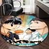 1pc Haikyuu!! Anime Cartoon Design Round Carpet for Office Chair Mat, NonSlip Rug Suitable for Home Decor, Living Room, Bedroom, Game Room
