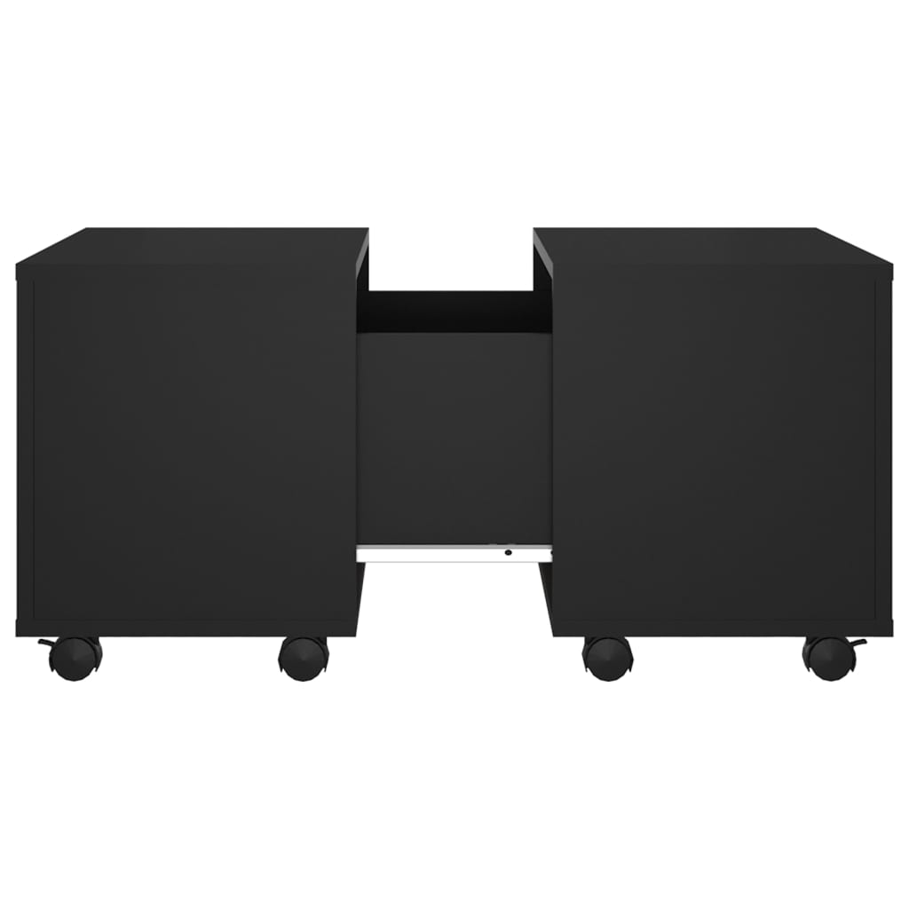  Coffee Table, Black, 60x60x38 Cm, Wood-based Material