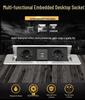 Slow-Rise Pop-Up EU/US/DE Power Multimedia Desk Socket with USB for Conference Tables