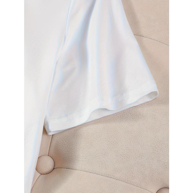 T-shirt da donna alla moda con scollo rotondo, taglia europea