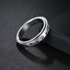 Anxiety Ring For Women Men Footprint  Rotate Rings 2023 Trend Punk Rings   Stainless Steel Anti Stress Ring Gift