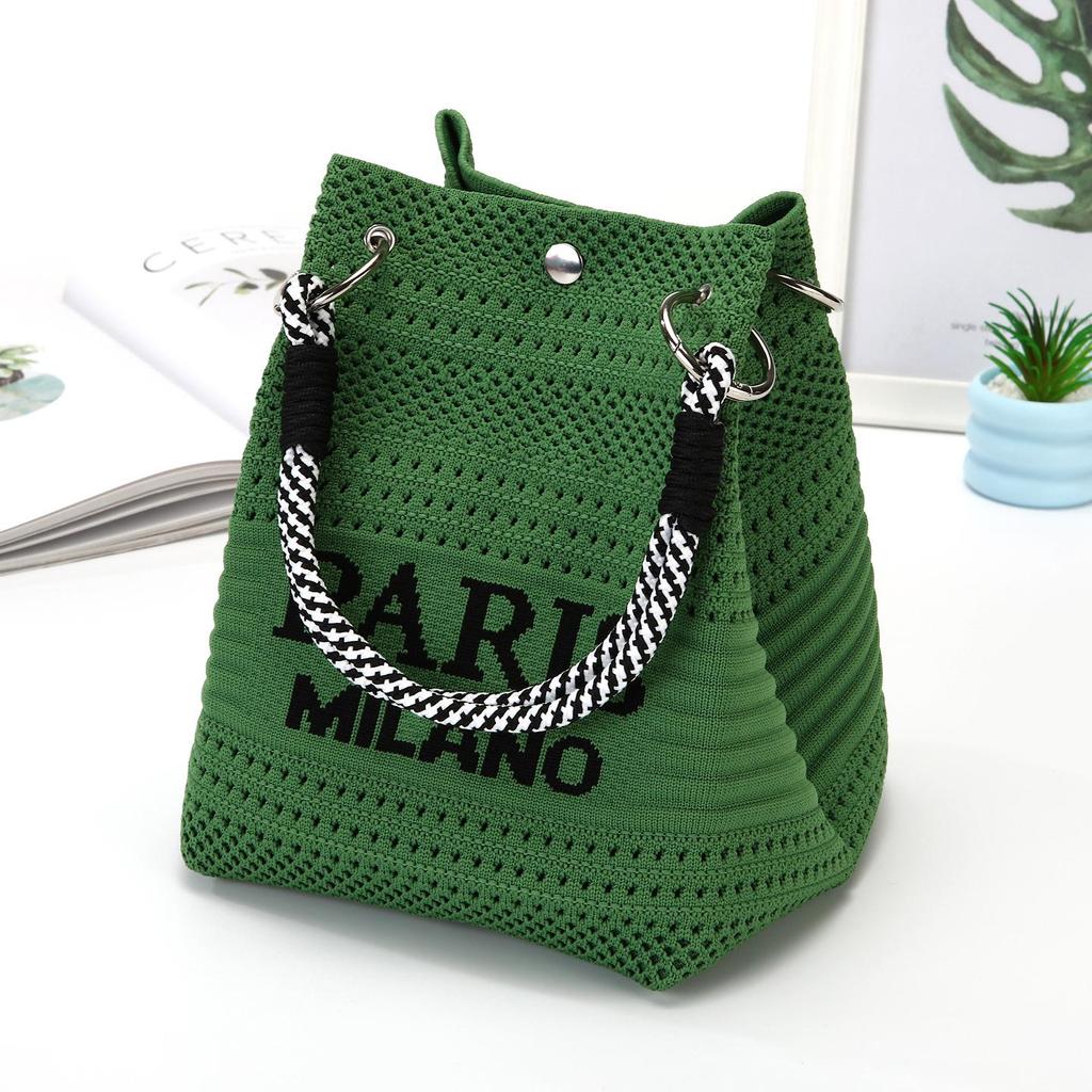Stylish Women's Knitted Bucket Handbag – Casual, Versatile & Portable