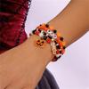 Stackable Halloween Bracelets - Pumpkin Spider   Bead Bracelets for Women's Party Jewelry