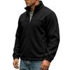 Men S Casual Fleece Lined Stand Collar Zip Up Sweatshirt