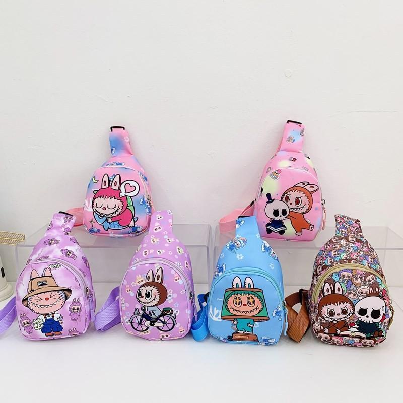 Print Shoulder Single Crossbody Chest Bag For Kids Nylon Durable Gift