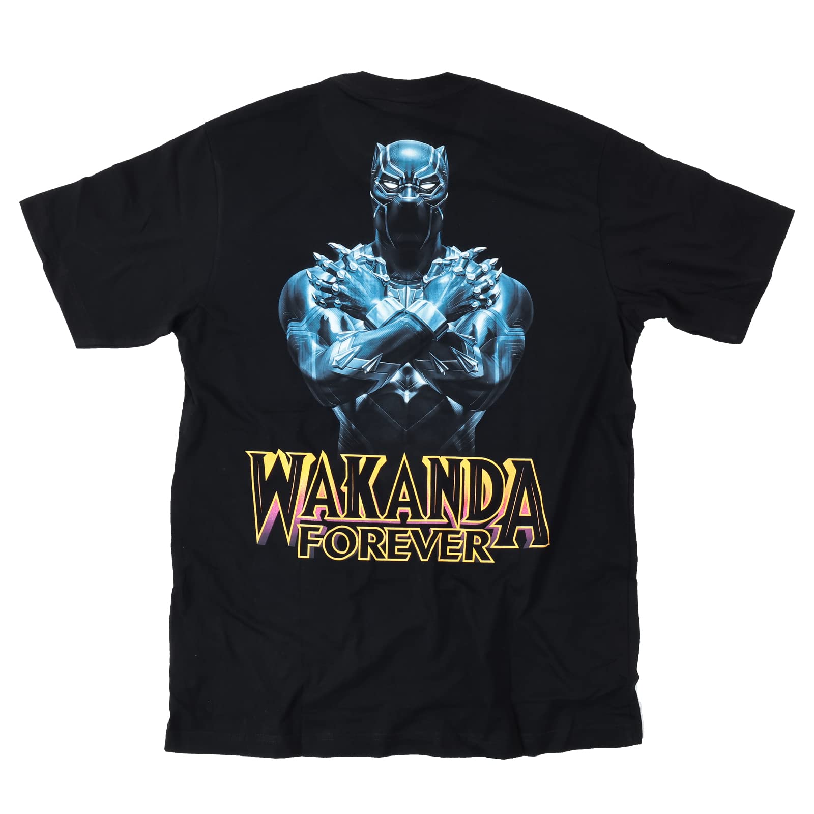 

EVERSOUL Marvel T-Shirt, Short Sleeve, Black Panther, Avengers, Venom, Hulk, Iron Man, Movie Gift, Men s, Black, Size L [Parallel Import]