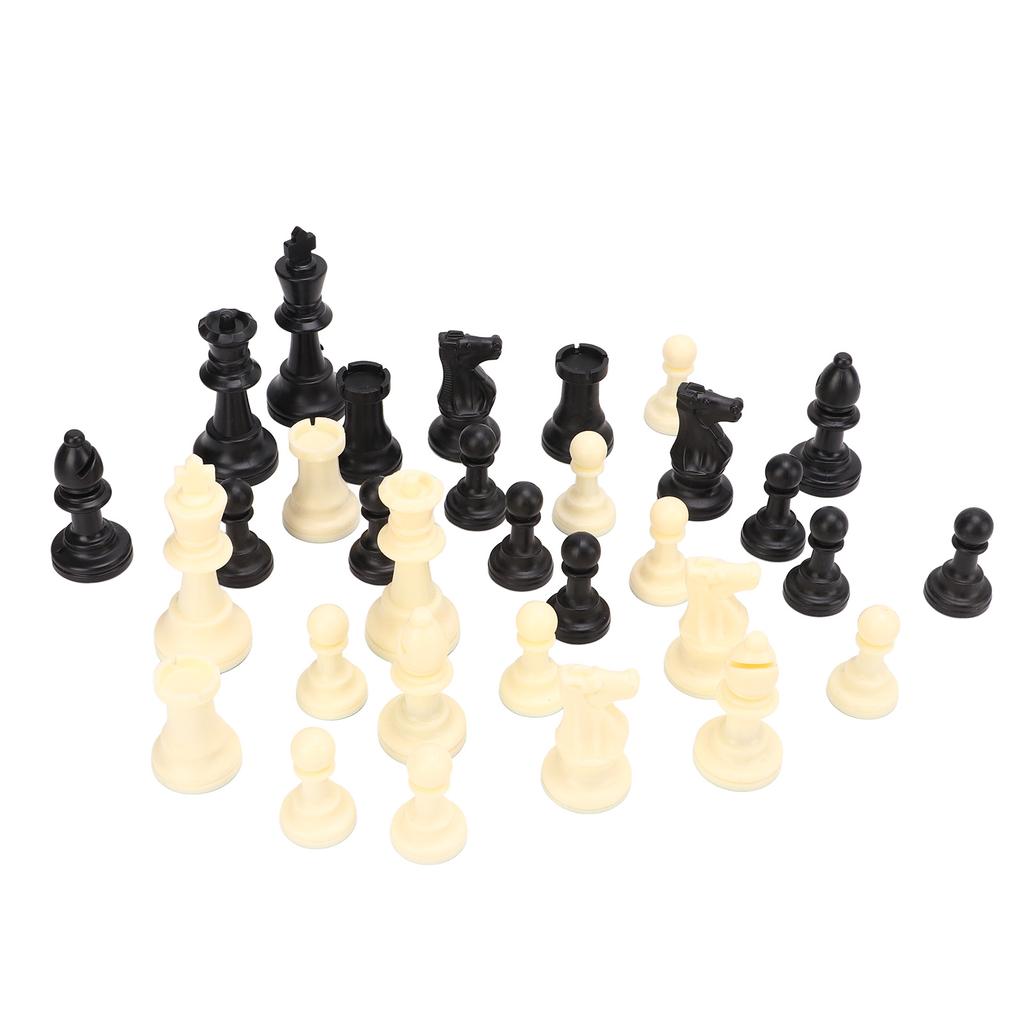Schachfiguren aus Kunststoff Magnetisch Schwarz Weiß Schachfiguren für Familientreffen Picknick Camping