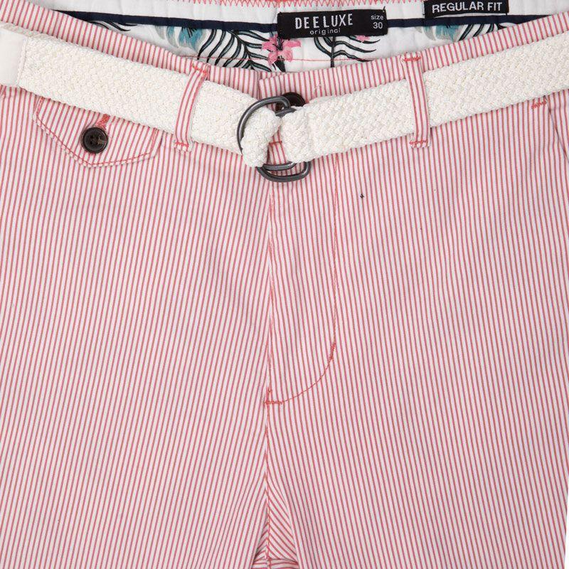 Men's DEELUXE 74 Striped Peach Short Quentin with Belt