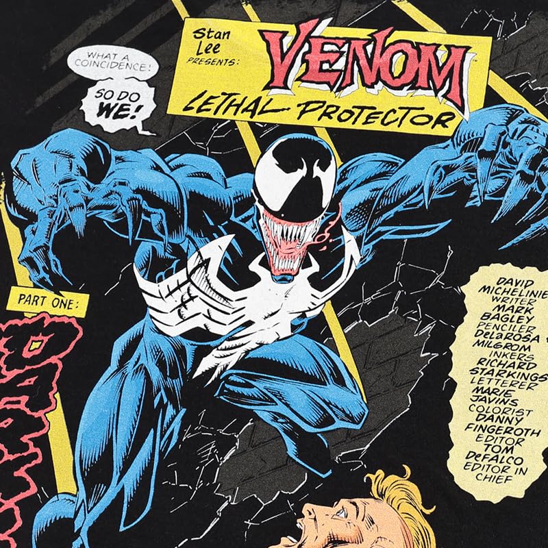 EVERSOUL Marvel VENOM Short Sleeve T-Shirt, American Comic Book Venom Villain Merchandise, Unisex, Black, Size M [Parallel Import]