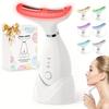 Upgrade7LED Color Vibrating Neck Device Beauty Gift Neck and Facial Skin Massager1Portable Set Usb Rechargeable Electric Facial Massager