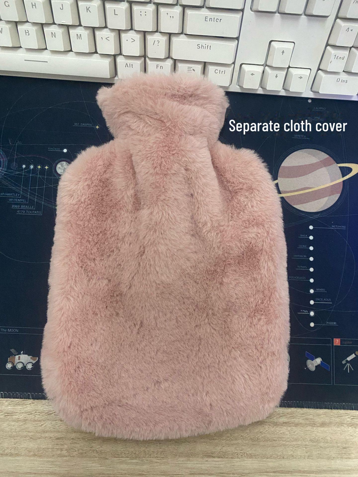 

Мягкий чехол для грелки из искусственного меха кролика, фланелевая сумка Crystal, 1000 мл/2000 мл 1000ml розовый