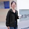 Popular Explosive Short Coat Top Women's Spring and Autumn New Loose Fashion Casual Hooded Jacket