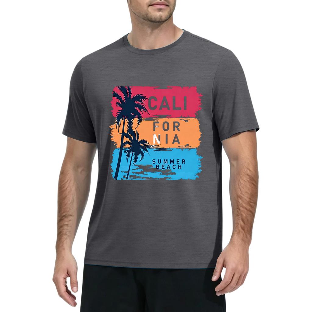 Men's Quick Dry Short Sleeve T Shirt Lightweight Breathable Athletic Tee for Outdoor Sports Fishing Gym Workout Summer Wear