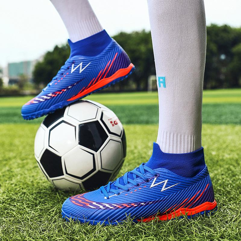 TF/FG High-Top Sports Training Football Boots Men Athletic Sports Non-Slip Cleats Sneakers Youth Kids Outdoor Grass Soccer Shoes