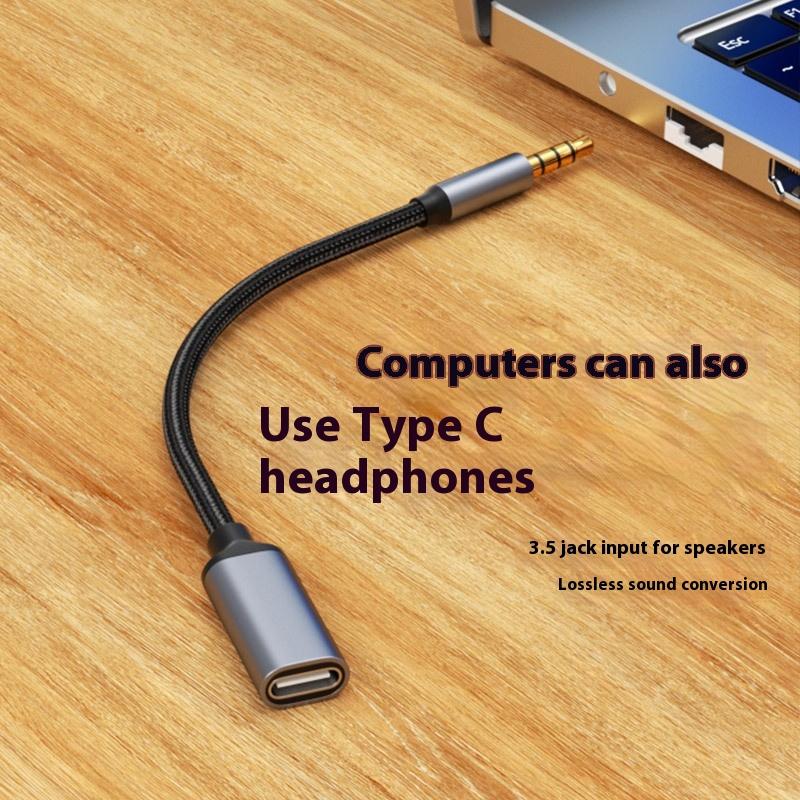 1 Piece Phone Tablet Pc Accessories With Usb C Port Cable Conversion Earphone Microphone 3.5Mm Male To Type-C Aux Audio Adapter