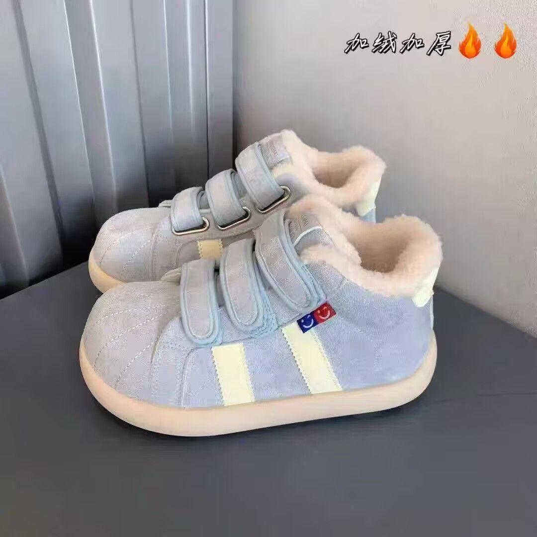

Student ugly cute Velcro sneakers women s big cotton shoes autumn and winter new niche bread shoes sports little white shoes 40 небо синє кольору