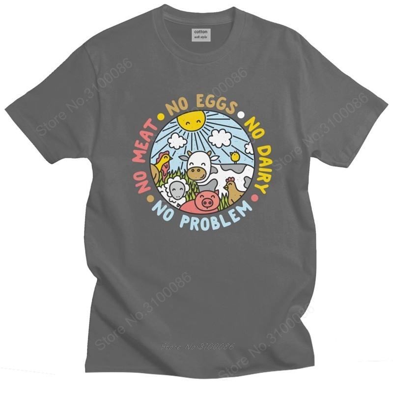 Vegan Animals Are Friends Men T Shirt  Cotton Veganism Tee Tops Fashion Tshirt Short Sleeve Graphic Tshirt Clothes Apparel