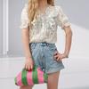 Women'S Striped Beach Bag, Versatile Striped Cloud Bag, Clutch for Commuting