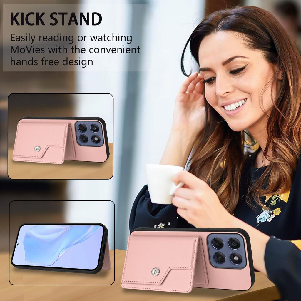 For Motorola Edge 60 5G/Motorola Edge 60s 5G/Motorola Edge 60 Fusion 5G Case RFID Blocking Card Holder Kickstand TPU + PU Leather Phone Back Cover