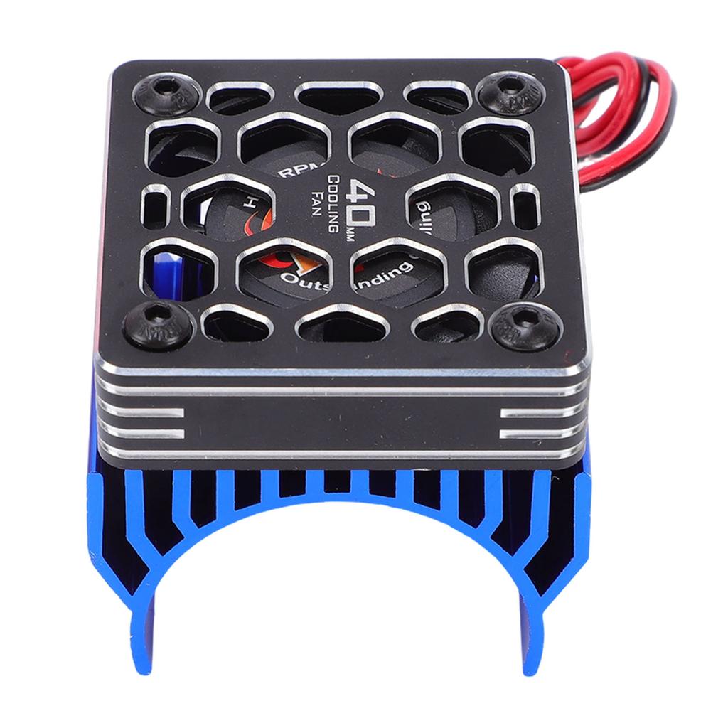 RC Cooling Fan with Heatsink Metal Cover Blue 28000rpm 40mm Motor Fan for 1 8 1 10 RC Car