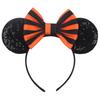 1pc Halloween Cute Mouse Ear Hair Hoop Sparkling Bow Girl Festival Decoration Party Event Wear Gift Parent Child Hair Accessory
