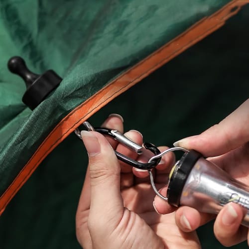 FINGOOO Magnetic Lantern Hooks for Camping, 5 Super Strong Magnets with Carabiner, Multifunctional for Tents, LED Lanterns, Hangburger, and Asomatas