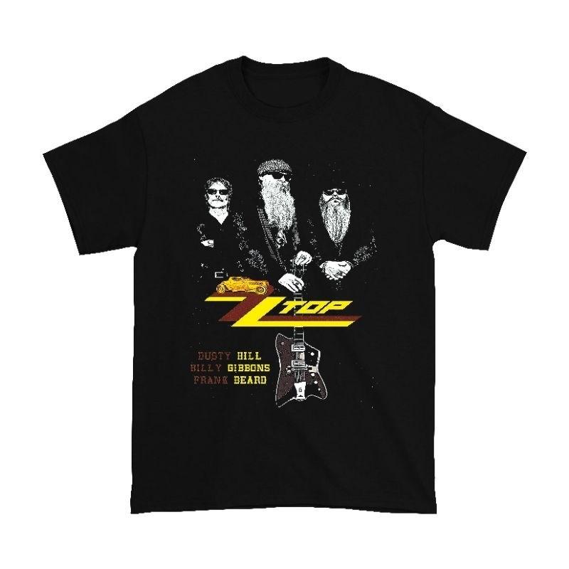 Zz Top Band Music Baju Zz Top Band Unisex T-Shirt Heavy Cotton All Size M