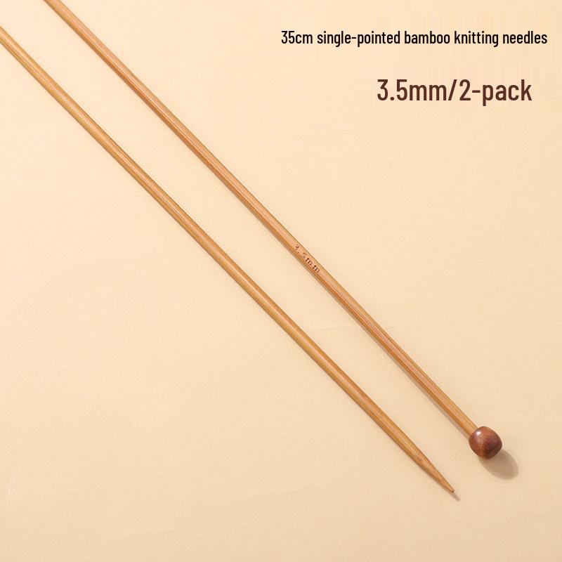 Carbonized Bamboo Straight Knitting Needles Set for Scarves and Sweaters