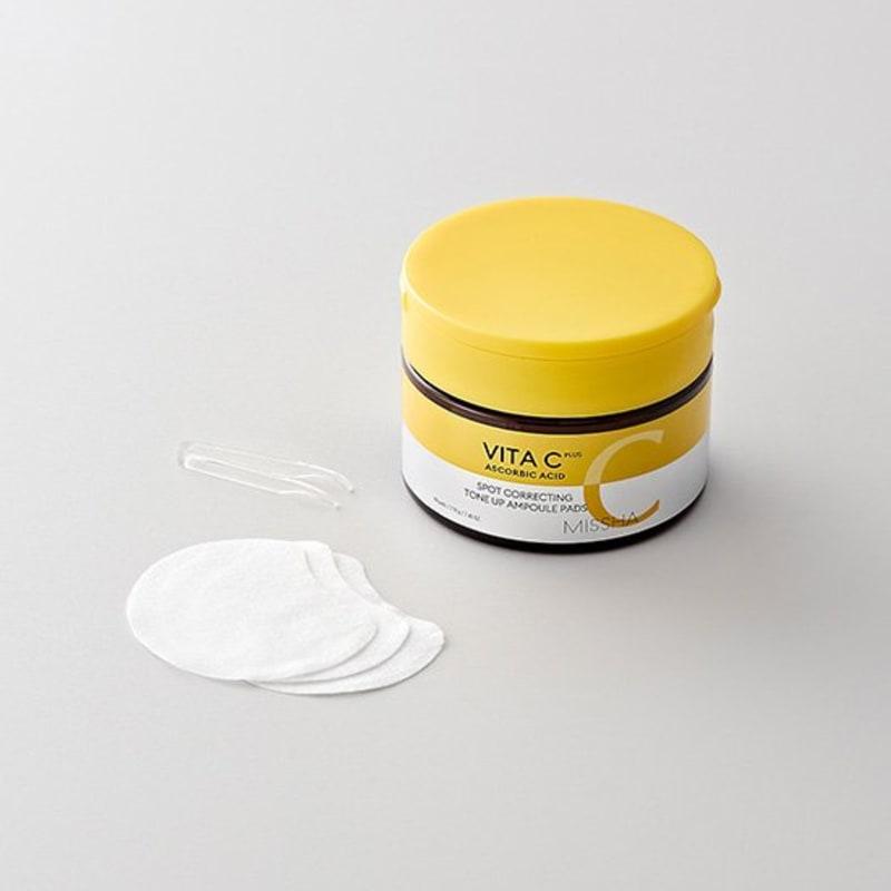 [Missha] Vita C Plus Spot C Tone-up Ampoule Pad 80 sheets