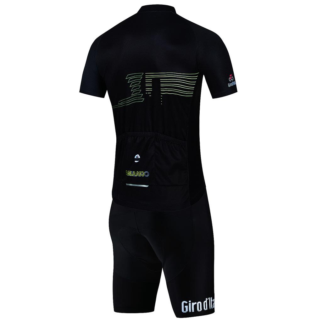 Set Maglia Ciclismo Tour De Giro Estiva Abbigliamento Bici MTB Uniforme Maillot Ropa Ciclismo Nero Uomo Tuta Abbigliamento Bicicletta