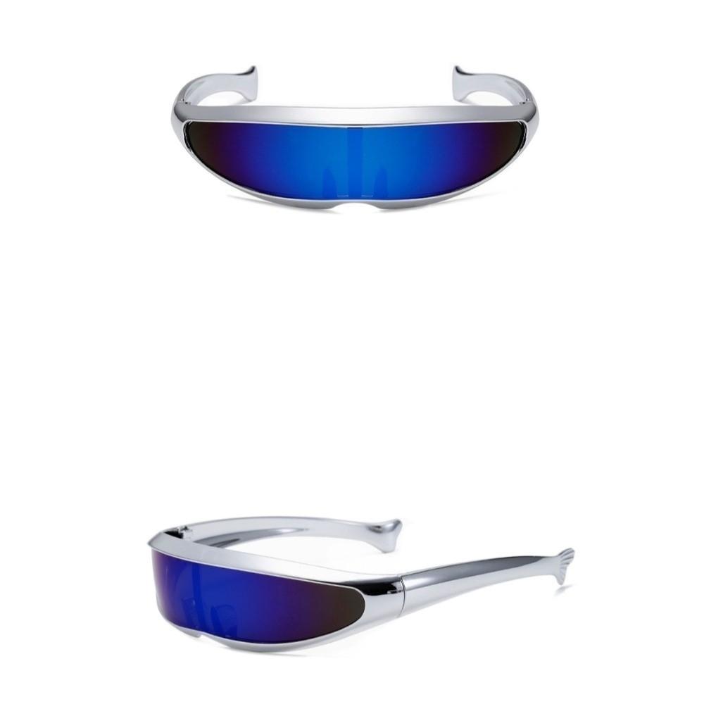 Electroplated Blocking Sunglasses One-piece Mirror Steampunk Sunglasses Vintage Women Eyeglass  Men