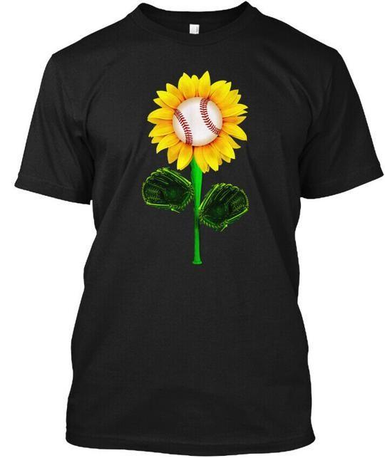 

Softball Sunflower T-Shirt Made in the USA Size S to 5XL L