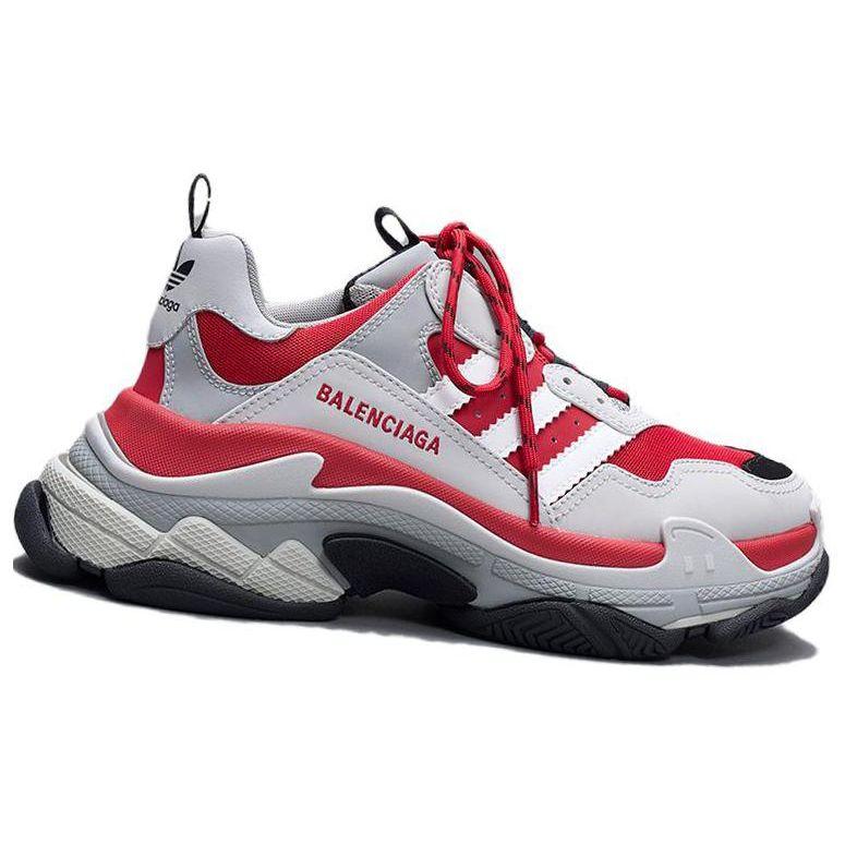 Balenciaga X Adidas Originals Comfortable Versatile Shock Absorbing Durable Low Top Casual Running Shoes Women sneaker Red ID4872