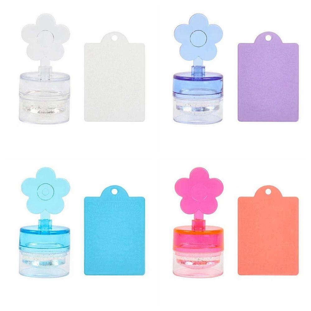 

Маникюрный скребок для переноса лака Наборы шаблонов для самостоятельного дизайна лака Желе для ногтей Stamper Lady оранжевый/розовый