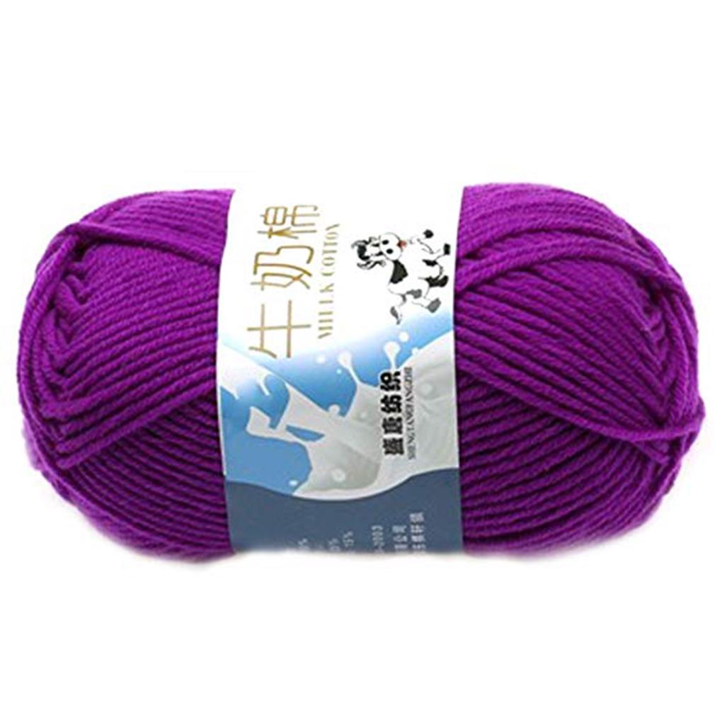 27 Color Cotton Wool Yarn 5 Ply Thick Warm Crochet Knitting DIY Milk Soft Cotton