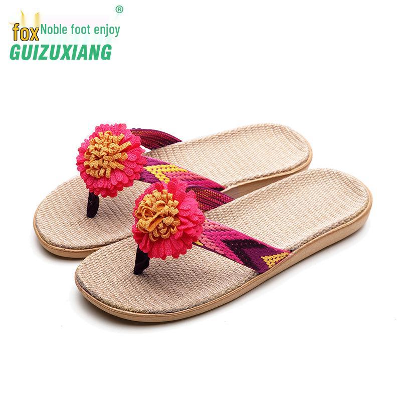 Protiskluzové lněné žabky: Stylové domácí pantofle pro páry