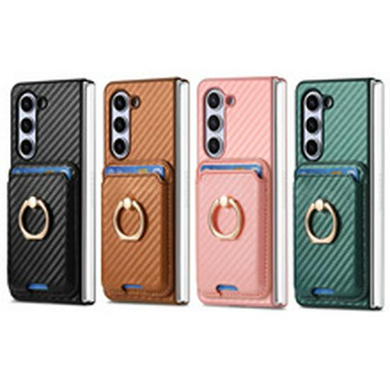 Samsung ZFold7/ZFold6 Leather Card Slot Case with Lanyard - Skin-feel PU Protective Cover